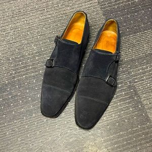 SUITSUPPLY Swede leather navy shoes. Size 10